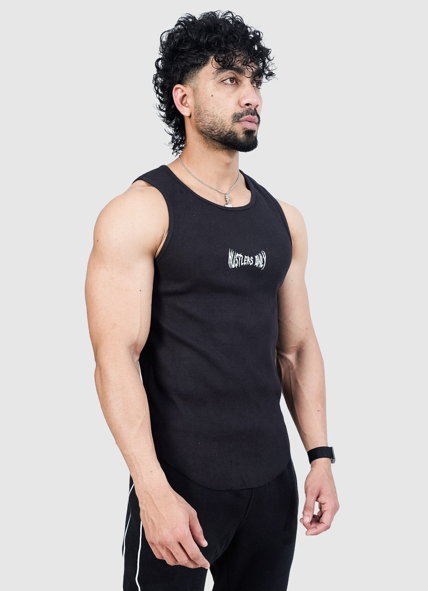Ribbed Tank - Jet Black