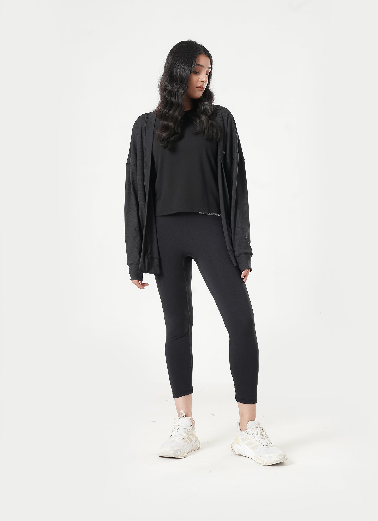 Ribbed Cardigan - Black