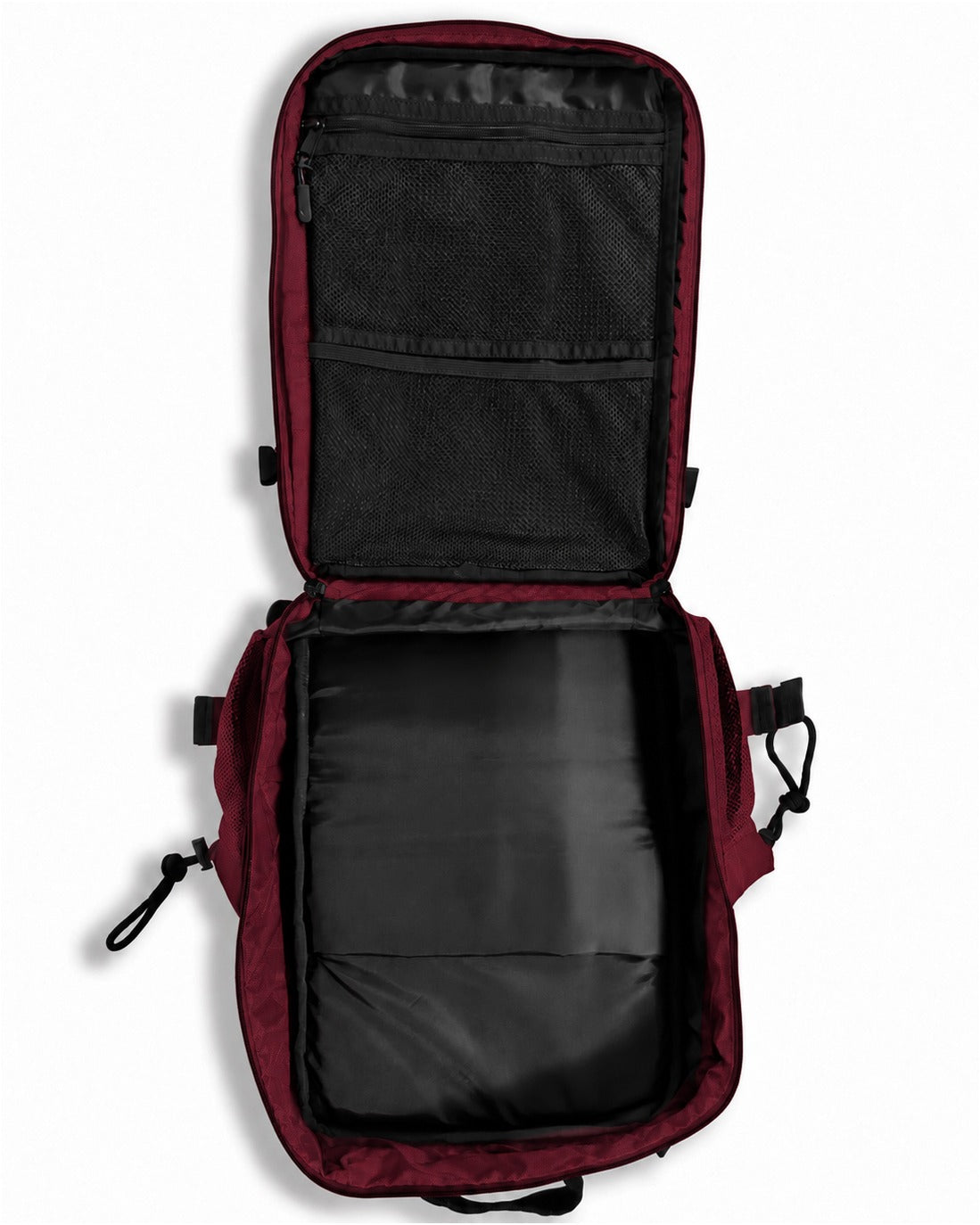 Hustlers Only Beta 27L tactical backpack in maroon with spacious multi-compartment storage