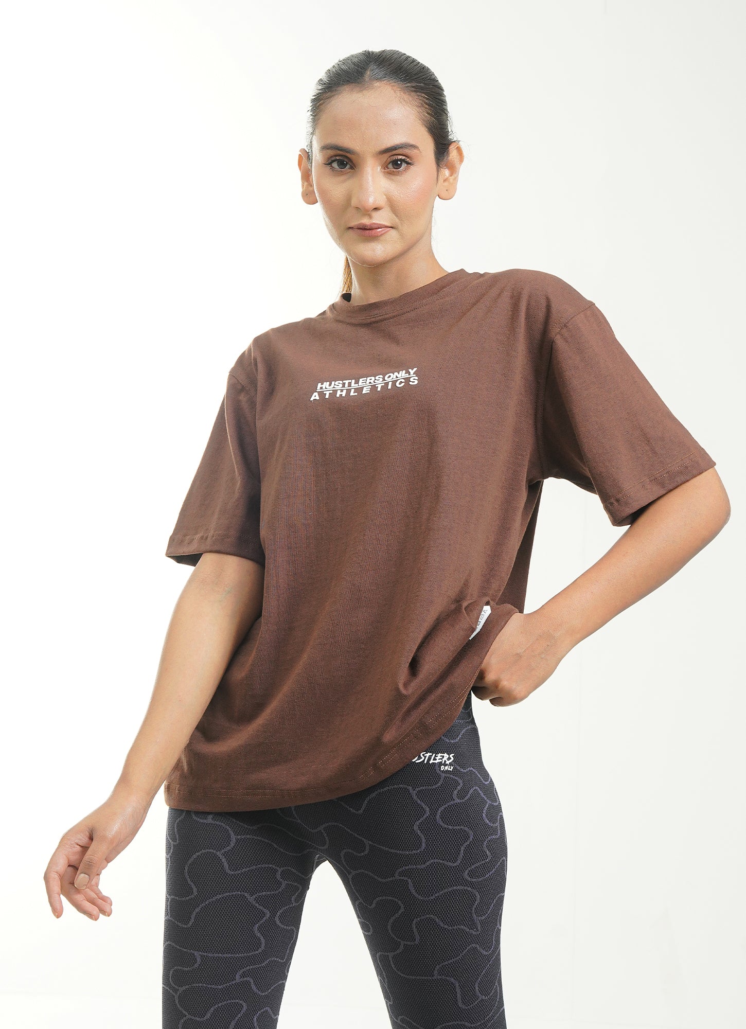 Don't Stop Oversized T-Shirt - Brown