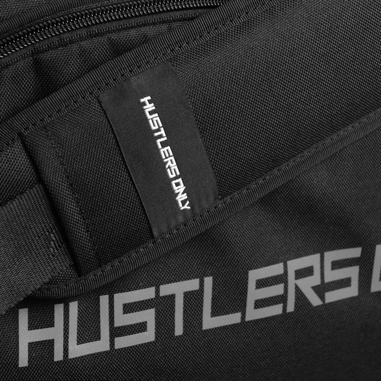 58L black pursuit gym bag with padded shoulder strap | Hustlers Only PK
