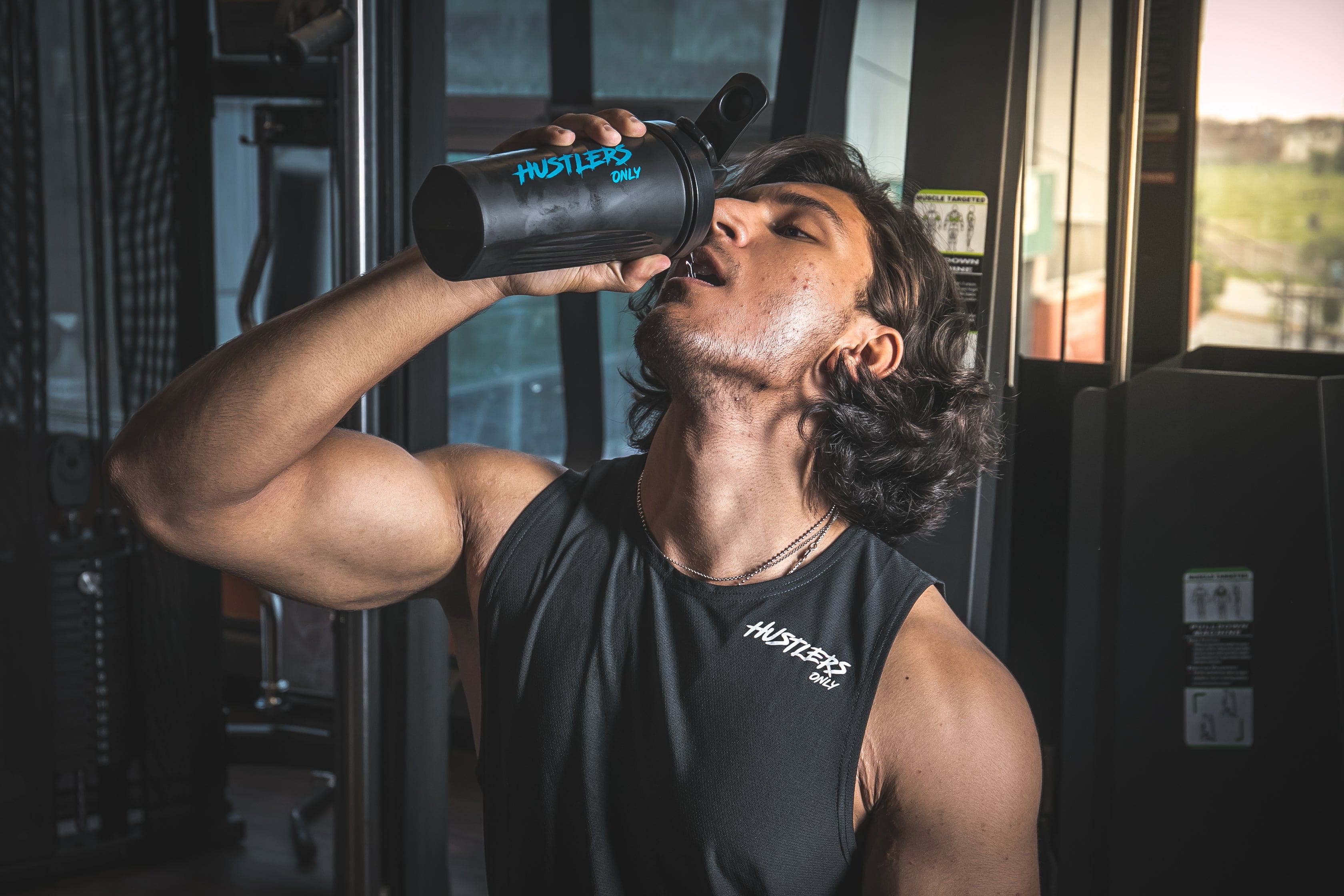 Black Shaker Bottle For Gym | HustlersOnlyPK