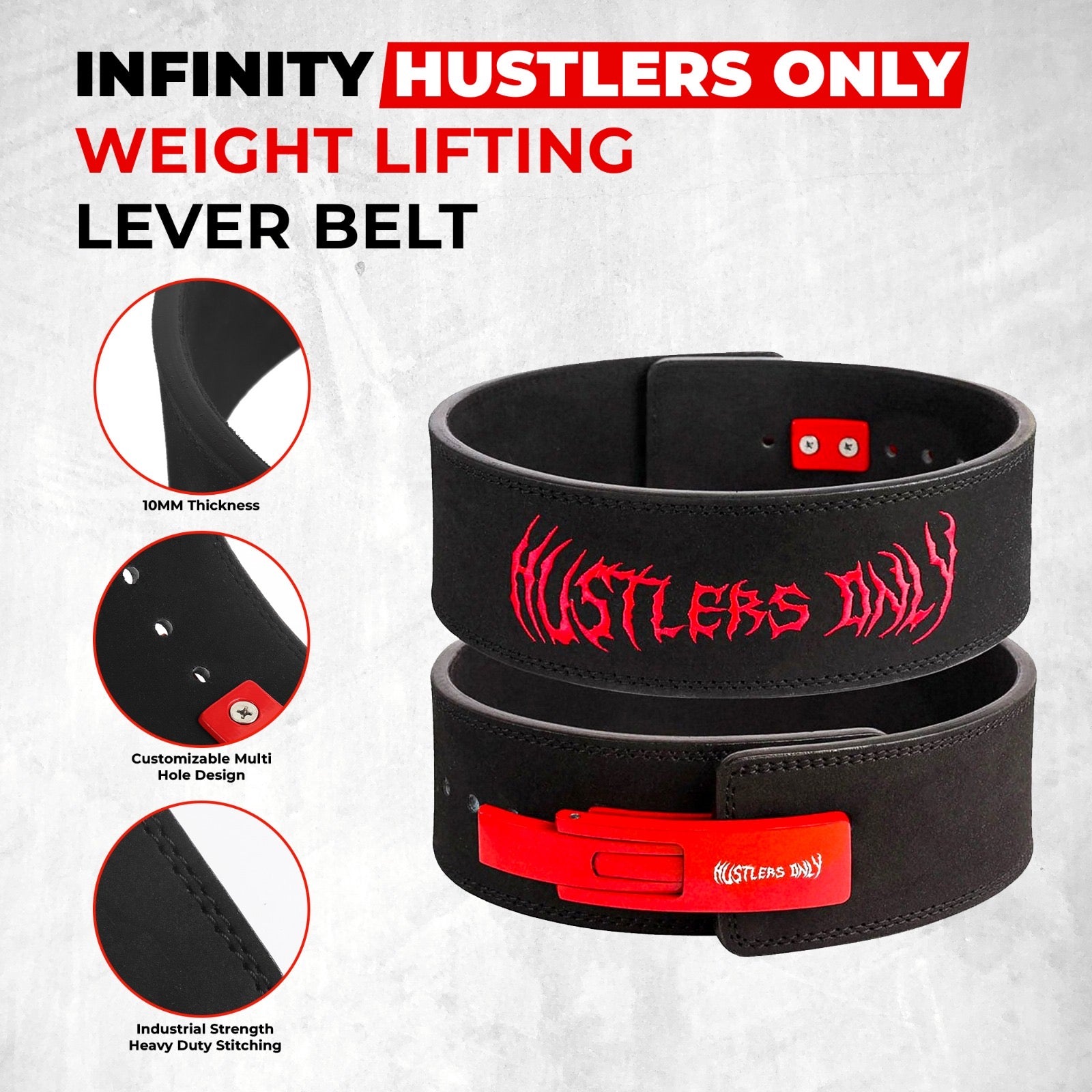 Infinity 10mm Weightlifting Lever Belt