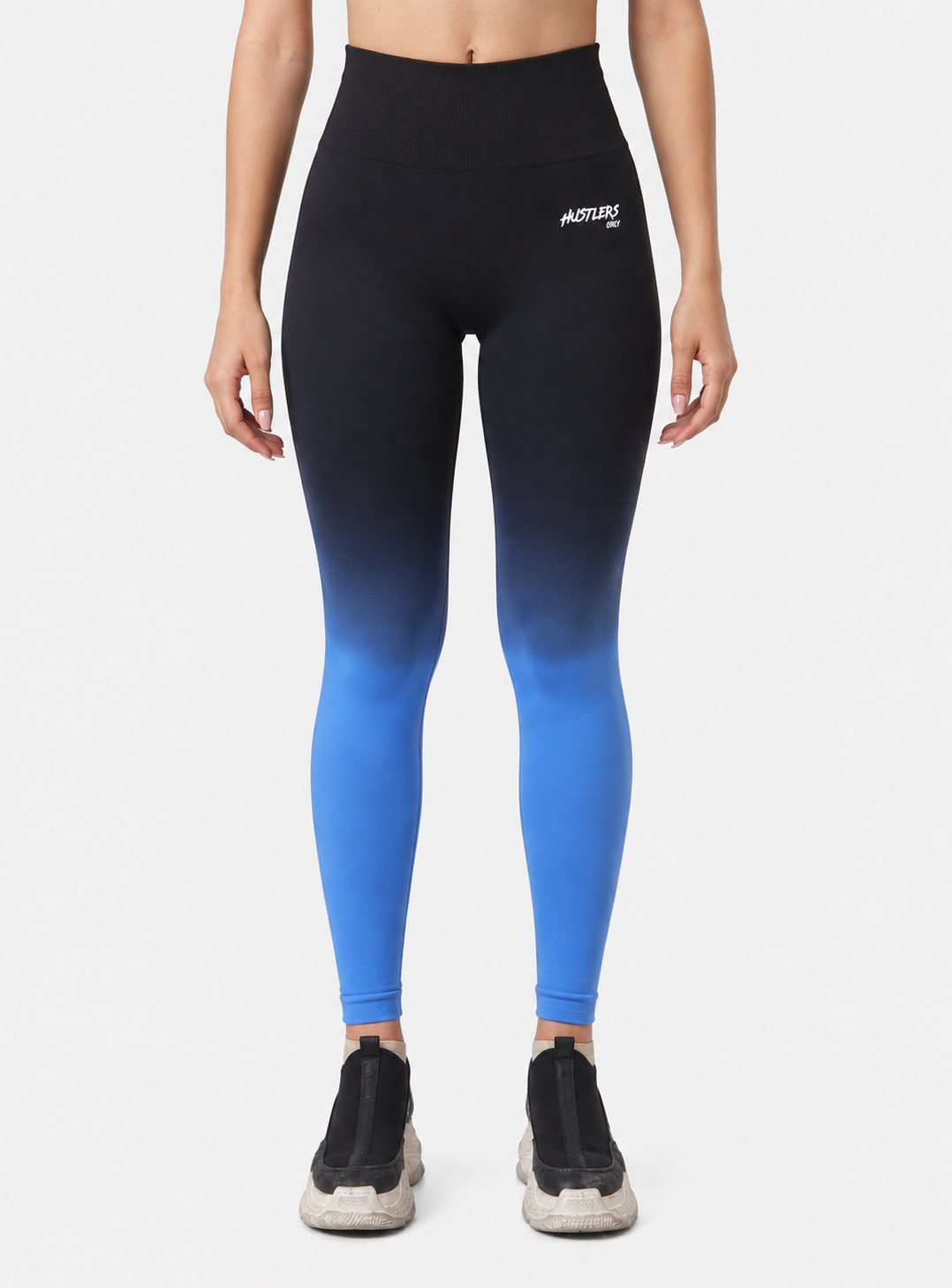 Dip Dye Seamless Leggings-Blue