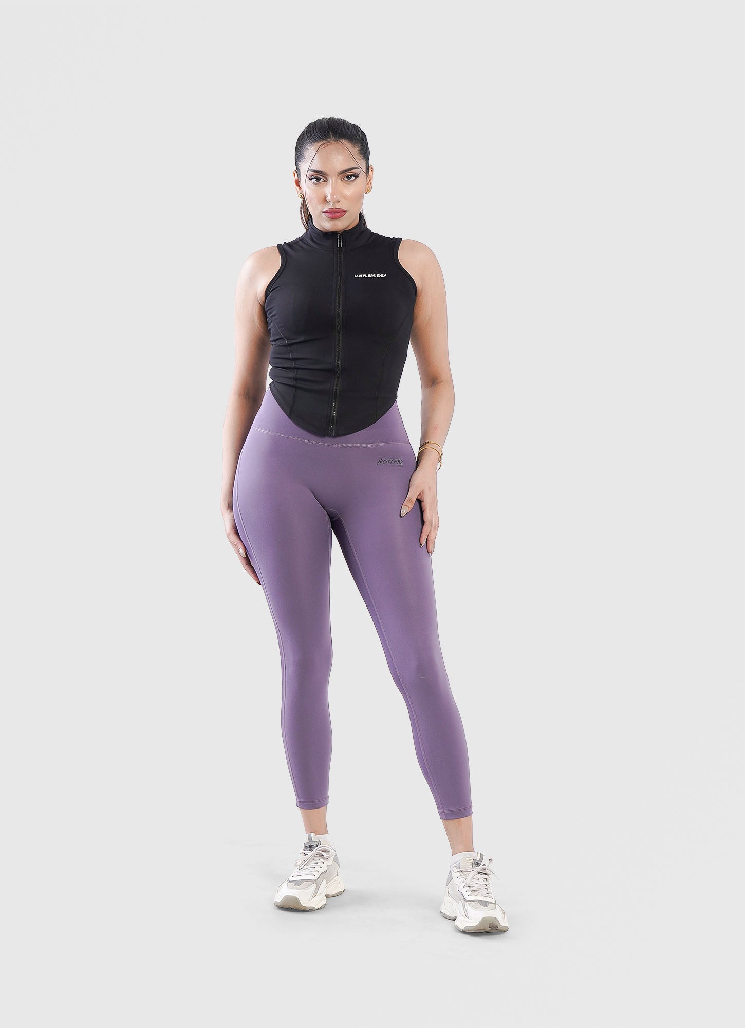 Black Code Zip Up Vest for Womens | HustlersOnlyPK