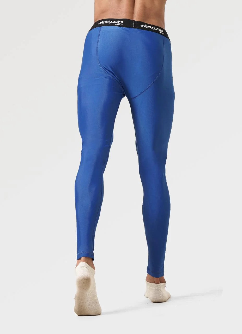 Compression Mens Blue Leggings | HustlersOnlyPK