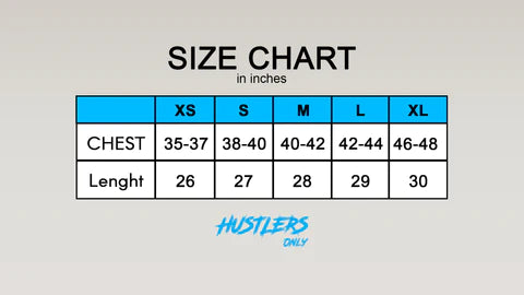 Compression Shirt Full for Men Size Chart | HustlersOnlyPK
