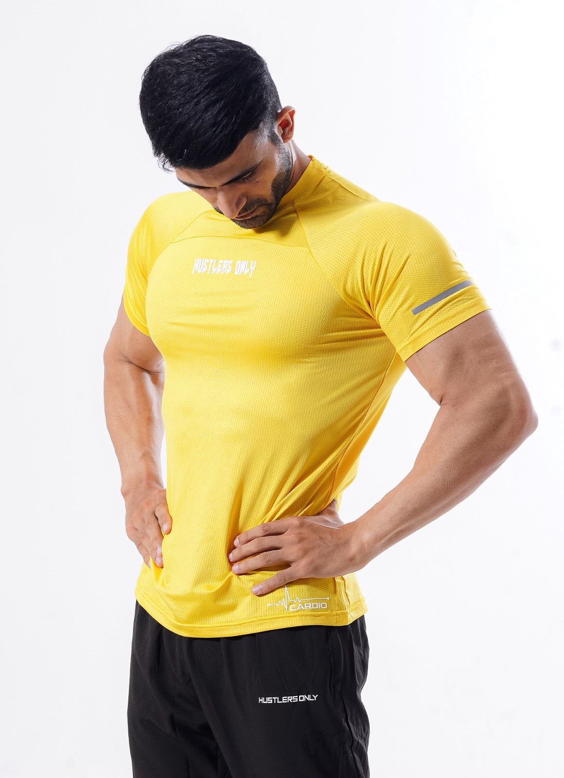 Mustard Crest Cardio Tshirt For Gym | HustlersOnlyPK