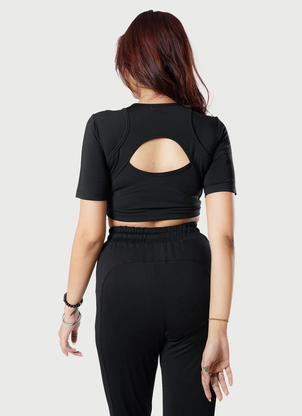 Black Crossover Croptop For Women | HustlersOnlyPK