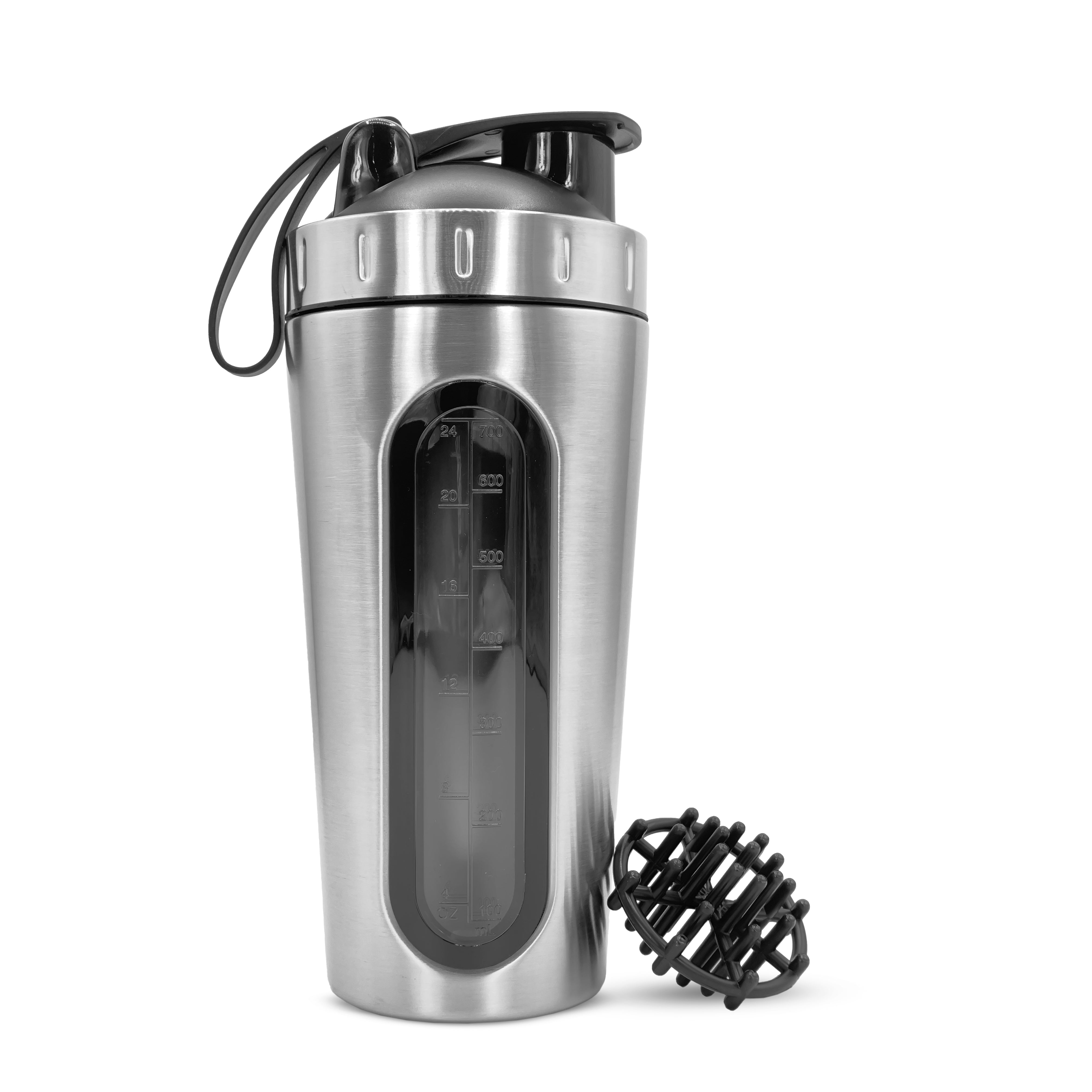 Stainless Steel Shaker Bottle - Silver