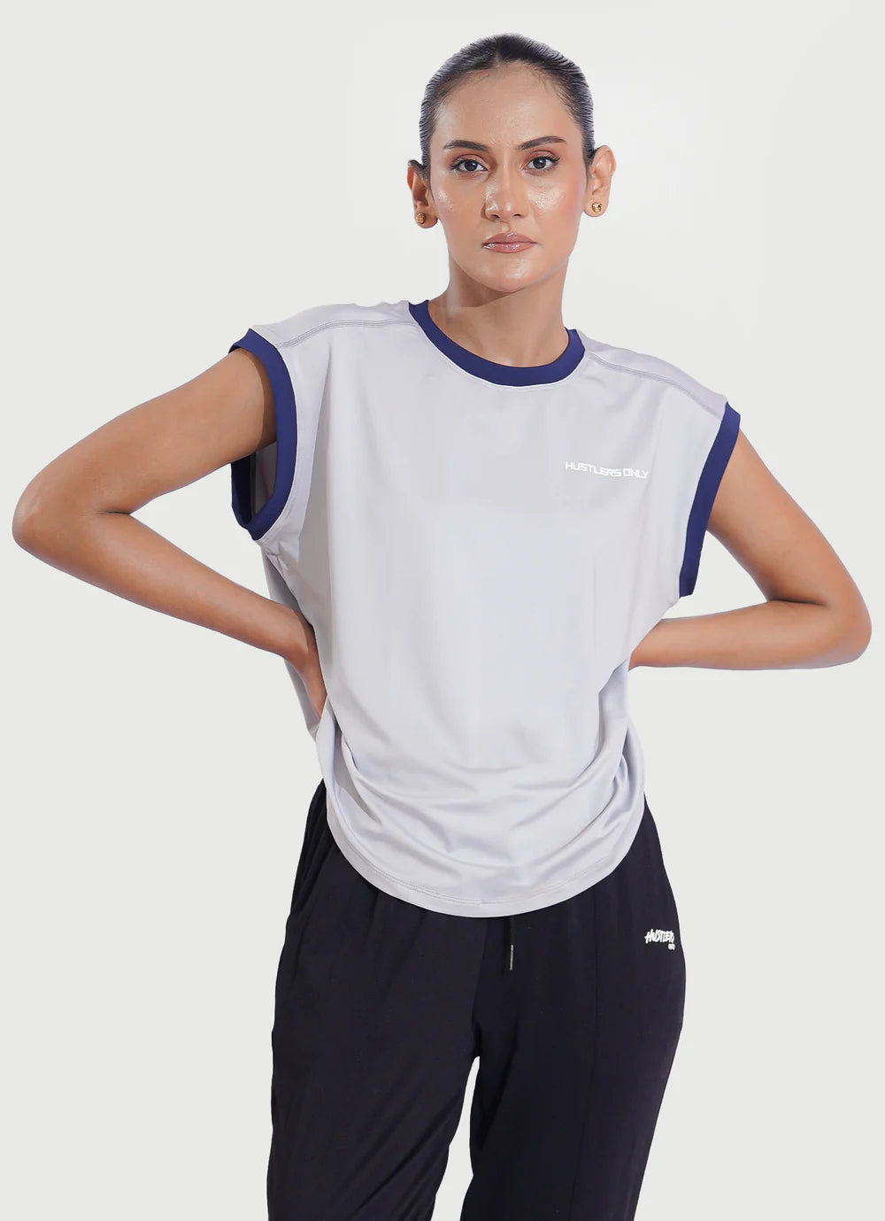 Grey Minimal Tank Shirt | HustlersOnlyPK
