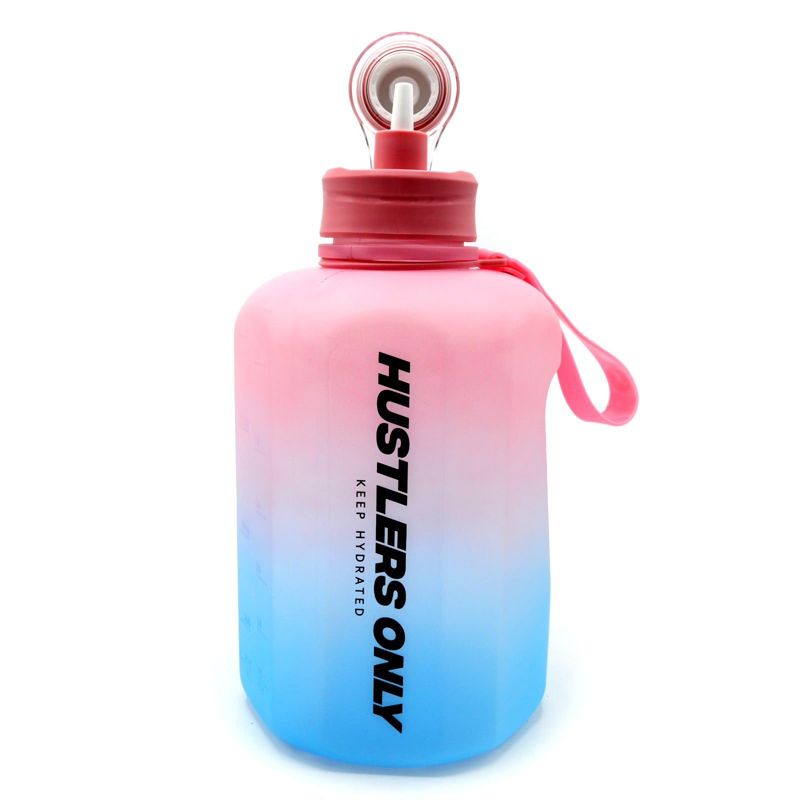 Pink/Blue OG Half Gallon Water Bottle With Straw For Gym | HustlersOnlyPK