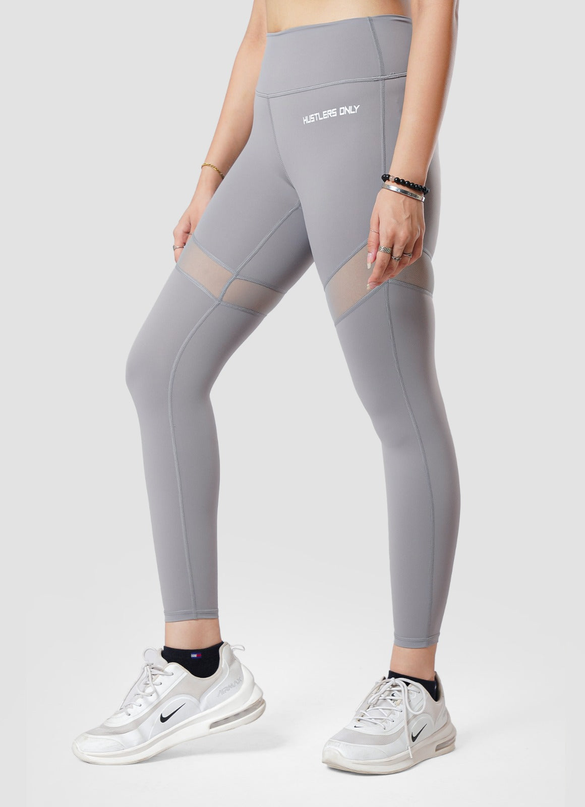 Gray Performance Mesh Leggings for Women | HustlersOnlyPK