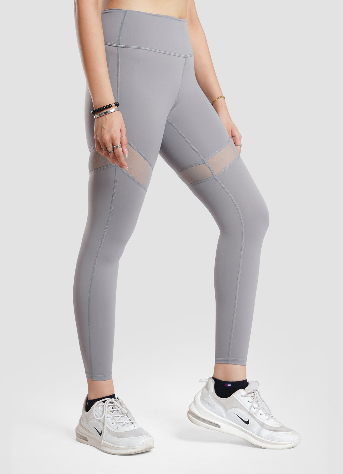 Gray Performance Mesh Leggings for Women | HustlersOnlyPK