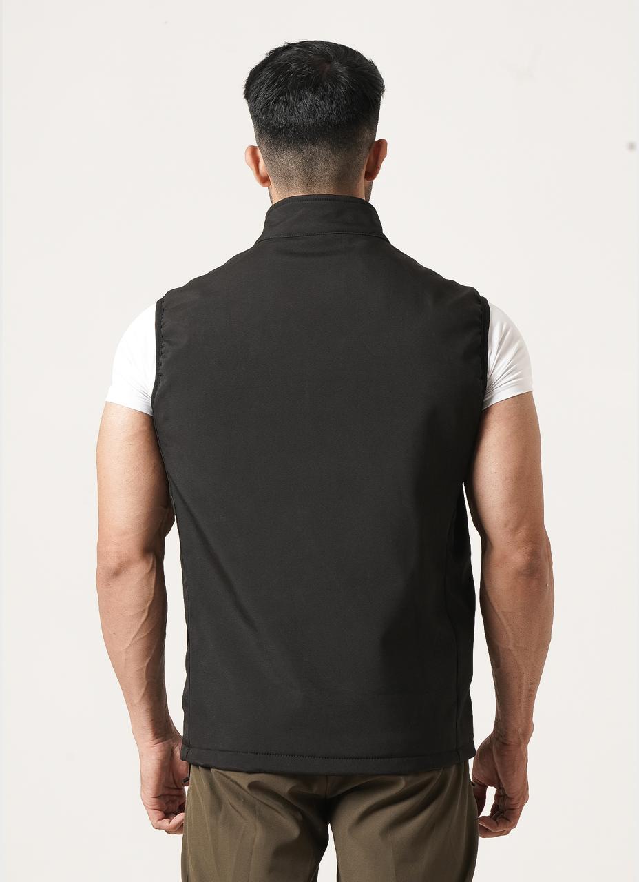 Black Utility Combat Vest for Mens | HustlersOnlyPK