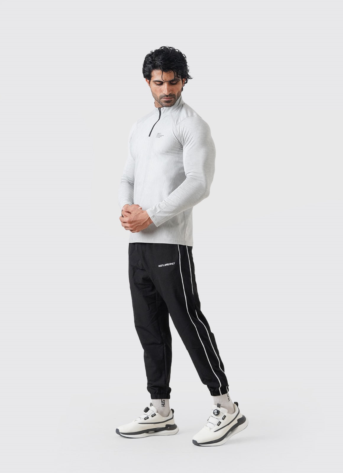 Utility Quarter Zip Shirt - Silver
