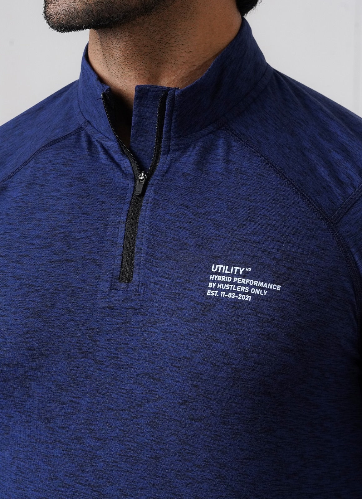 Utility Quarter Zip Shirt - Navy