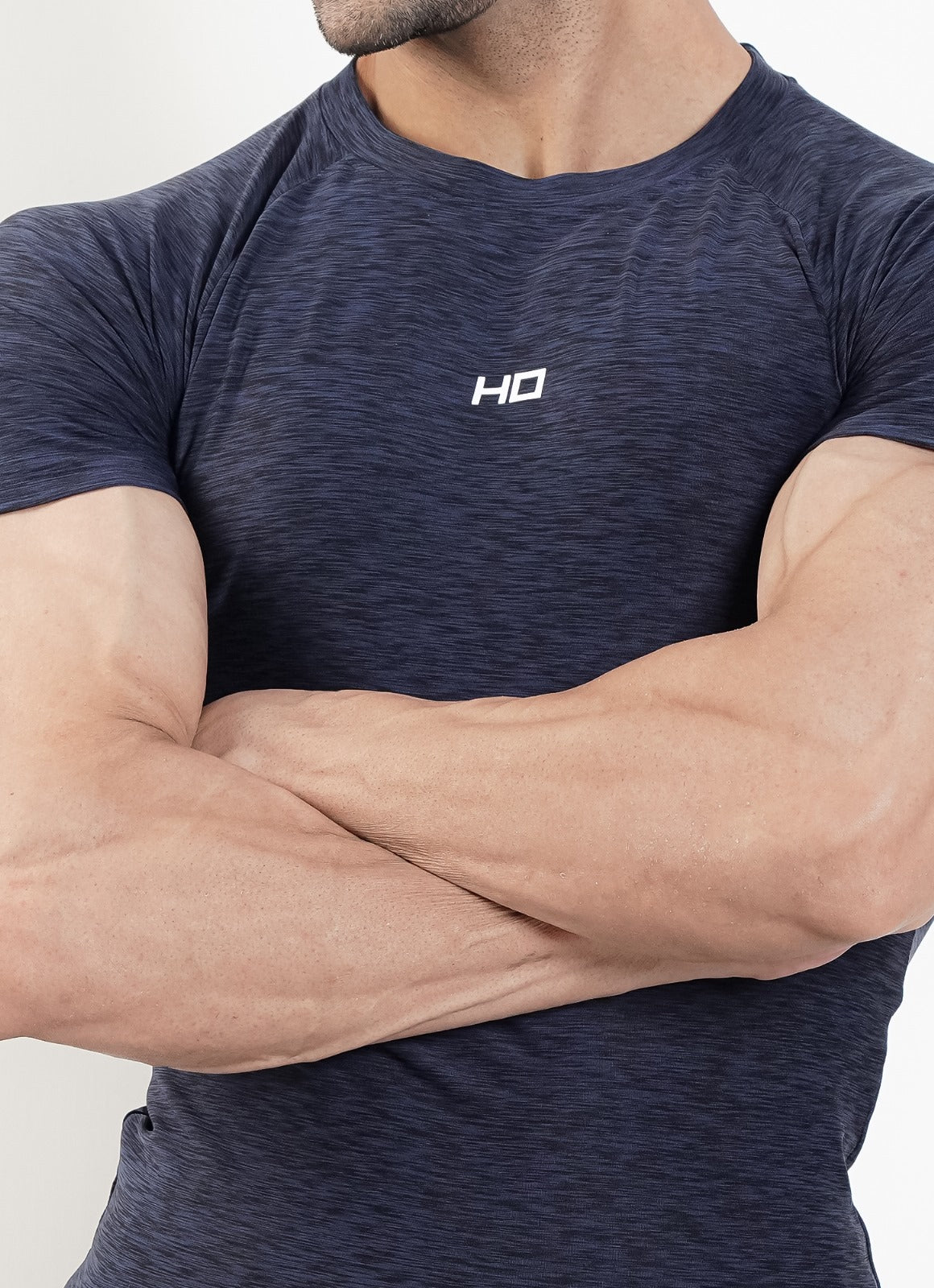 Melange Compression T-Shirt - Navy