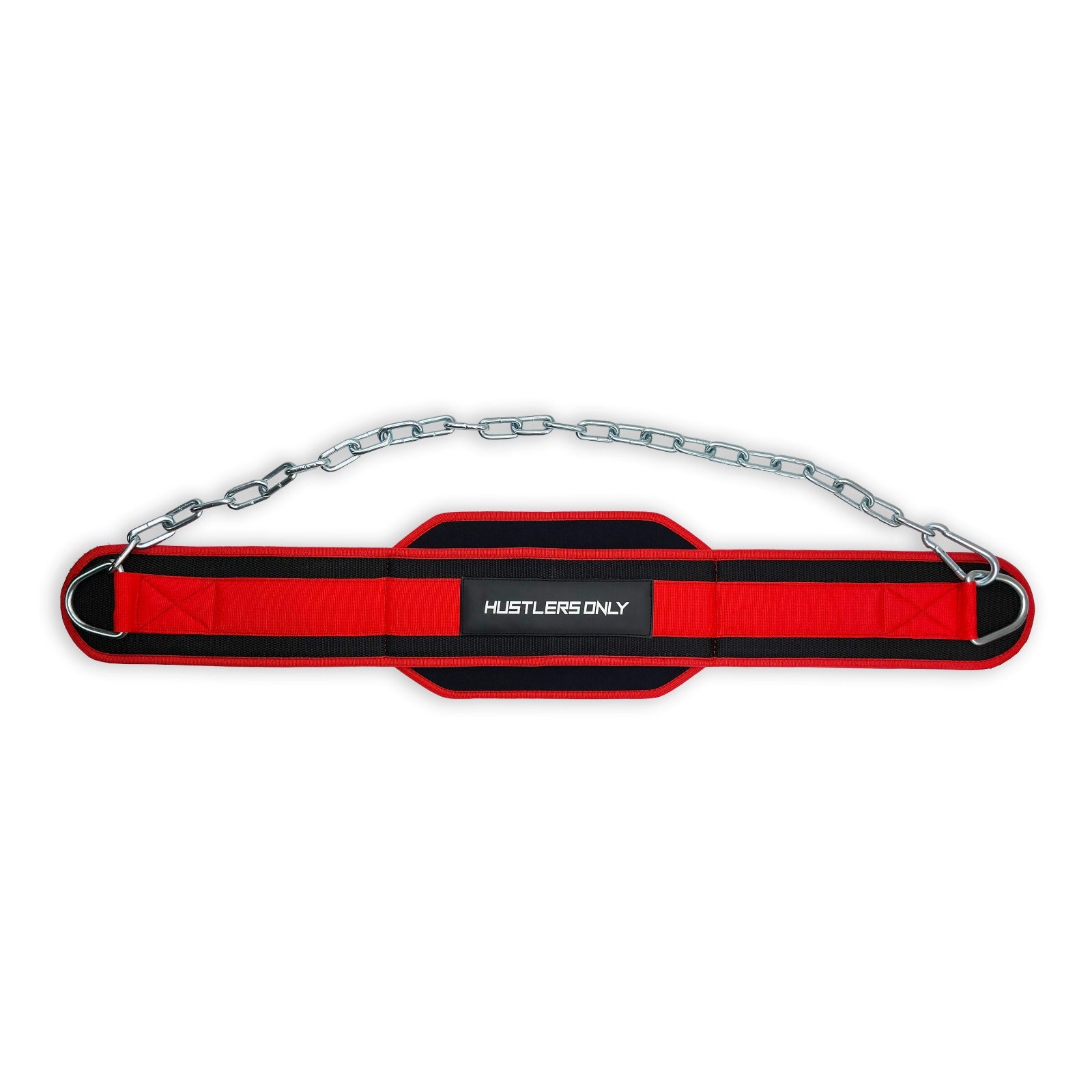 Dip Belt with Steel Chain - Red