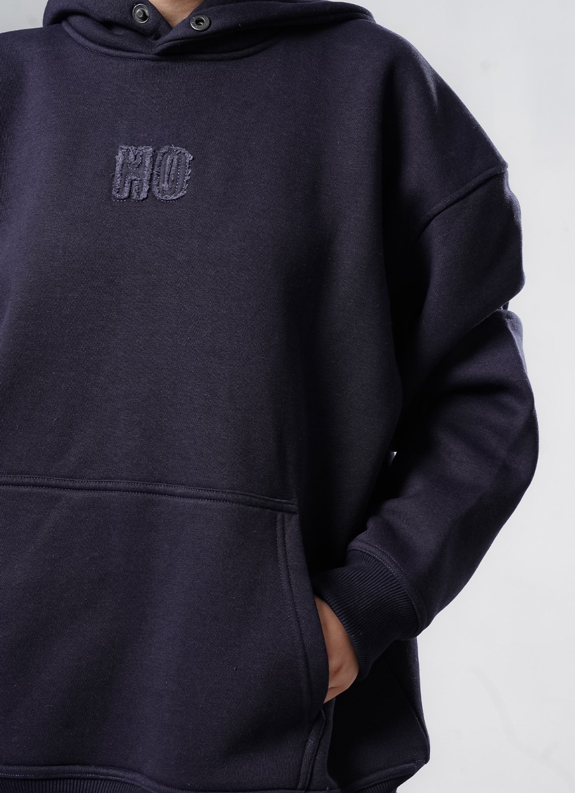 Crude Oversized Hoodie - Navy