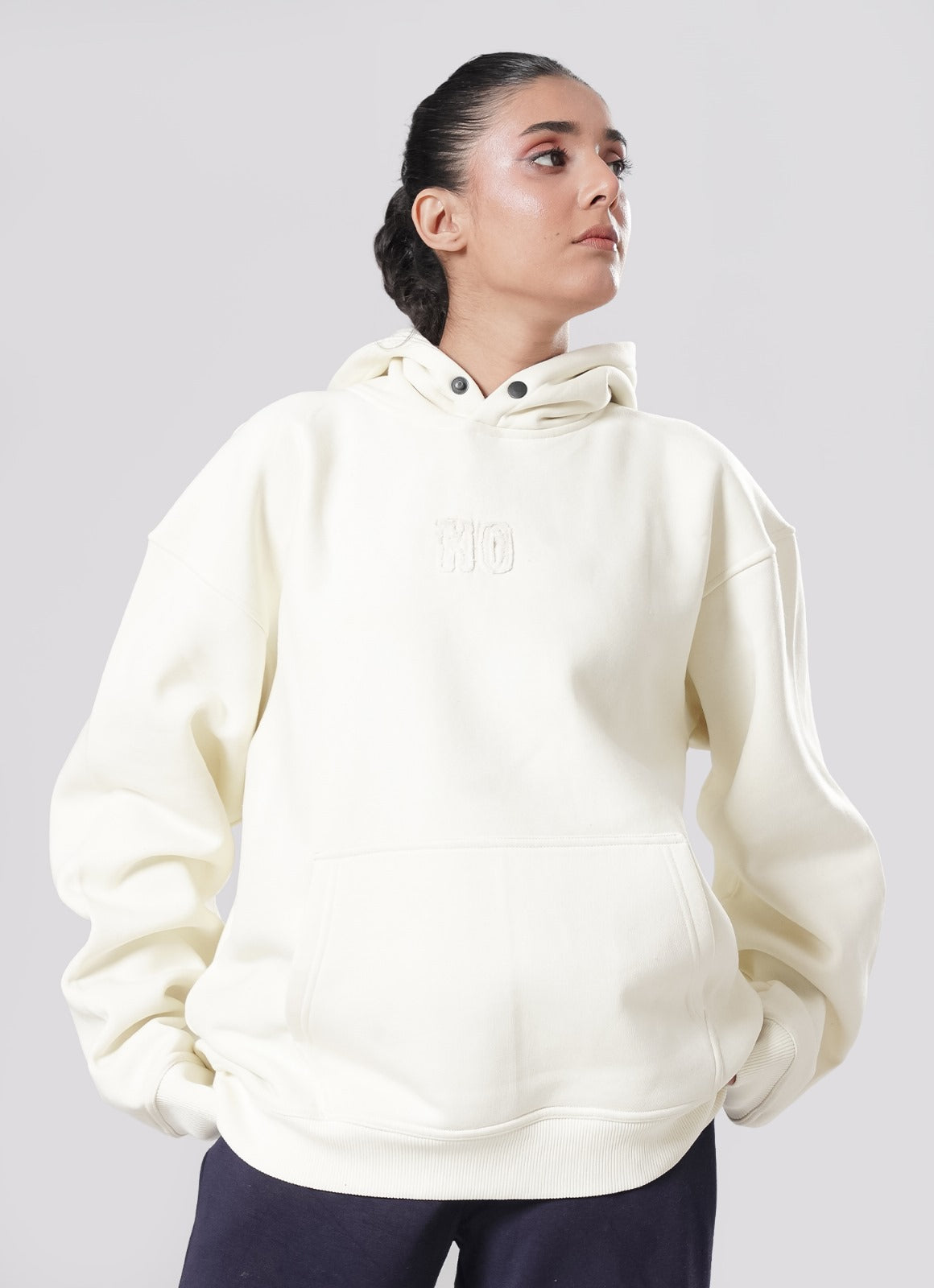 Crude Oversized Hoodie - Beige