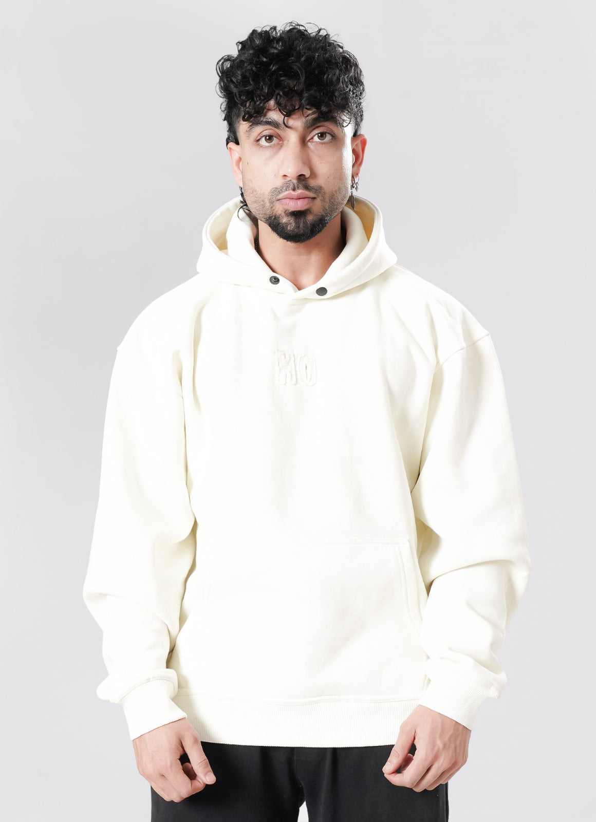 Crude Oversized Hoodie - Beige