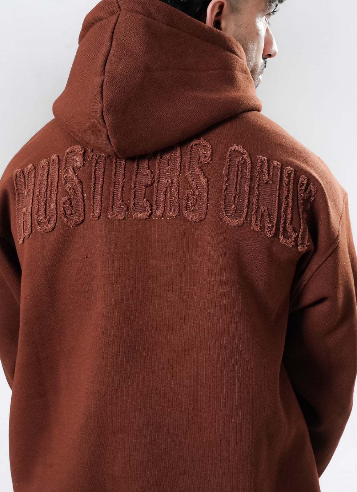Crude Oversized Hoodie - Brown