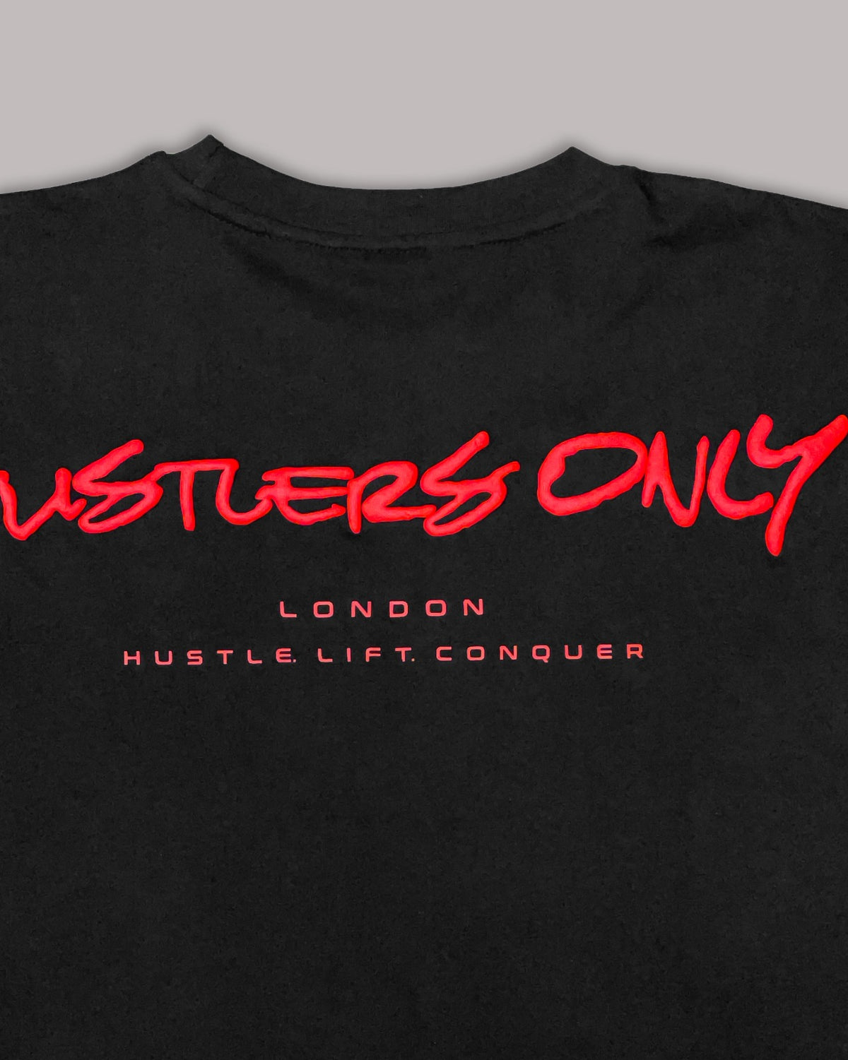 Hustlers Only women's red Graffiti oversized t-shirt
