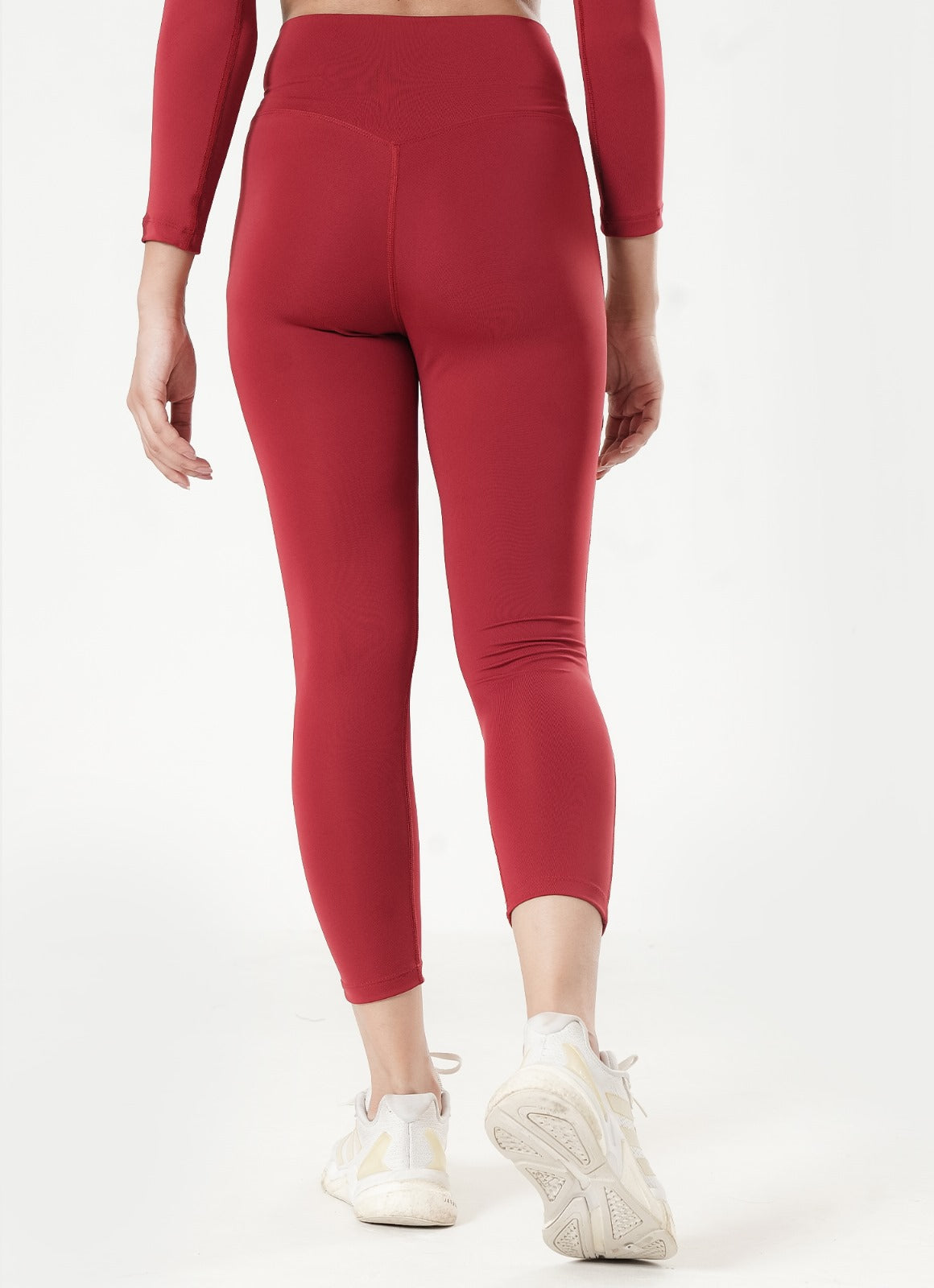 Crossover Leggings - Maroon