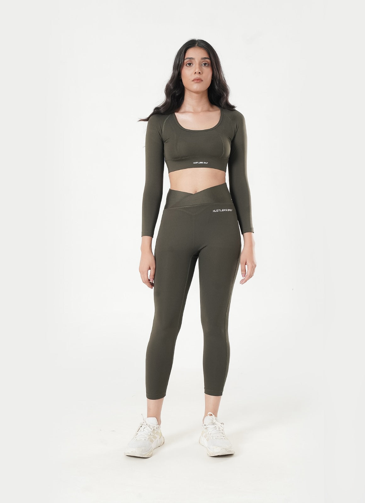 Crossover Leggings - Olive