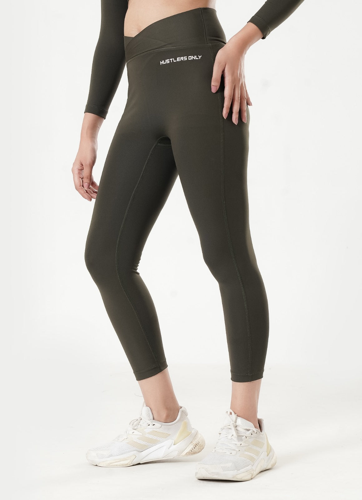 Crossover Leggings - Olive