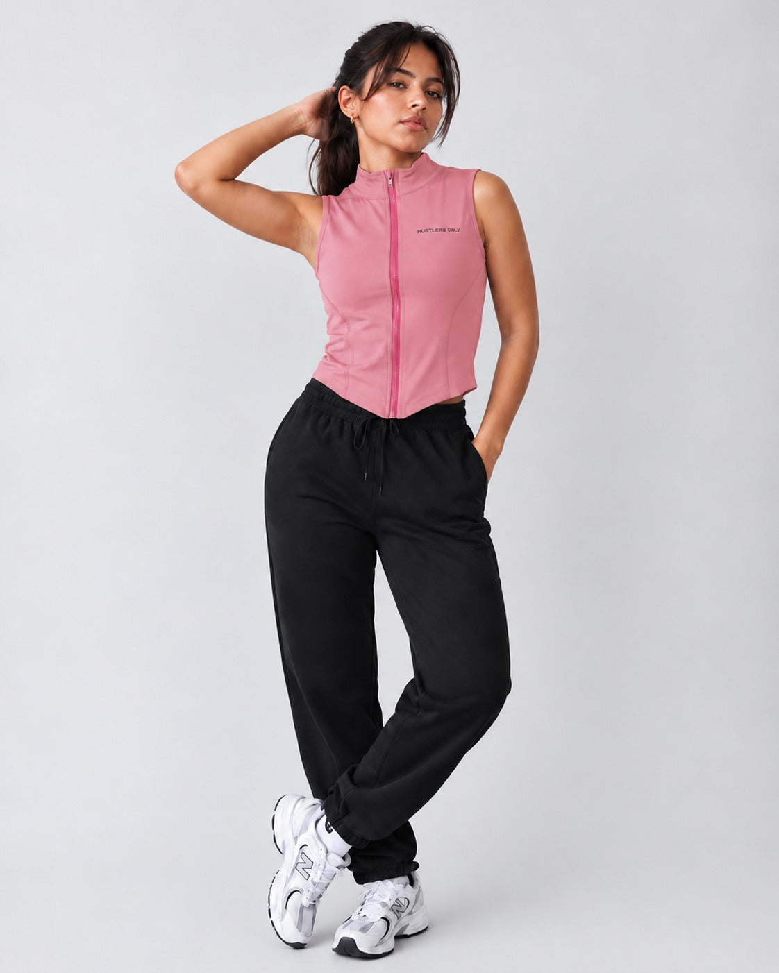 Code Zip Up Vest - Pink