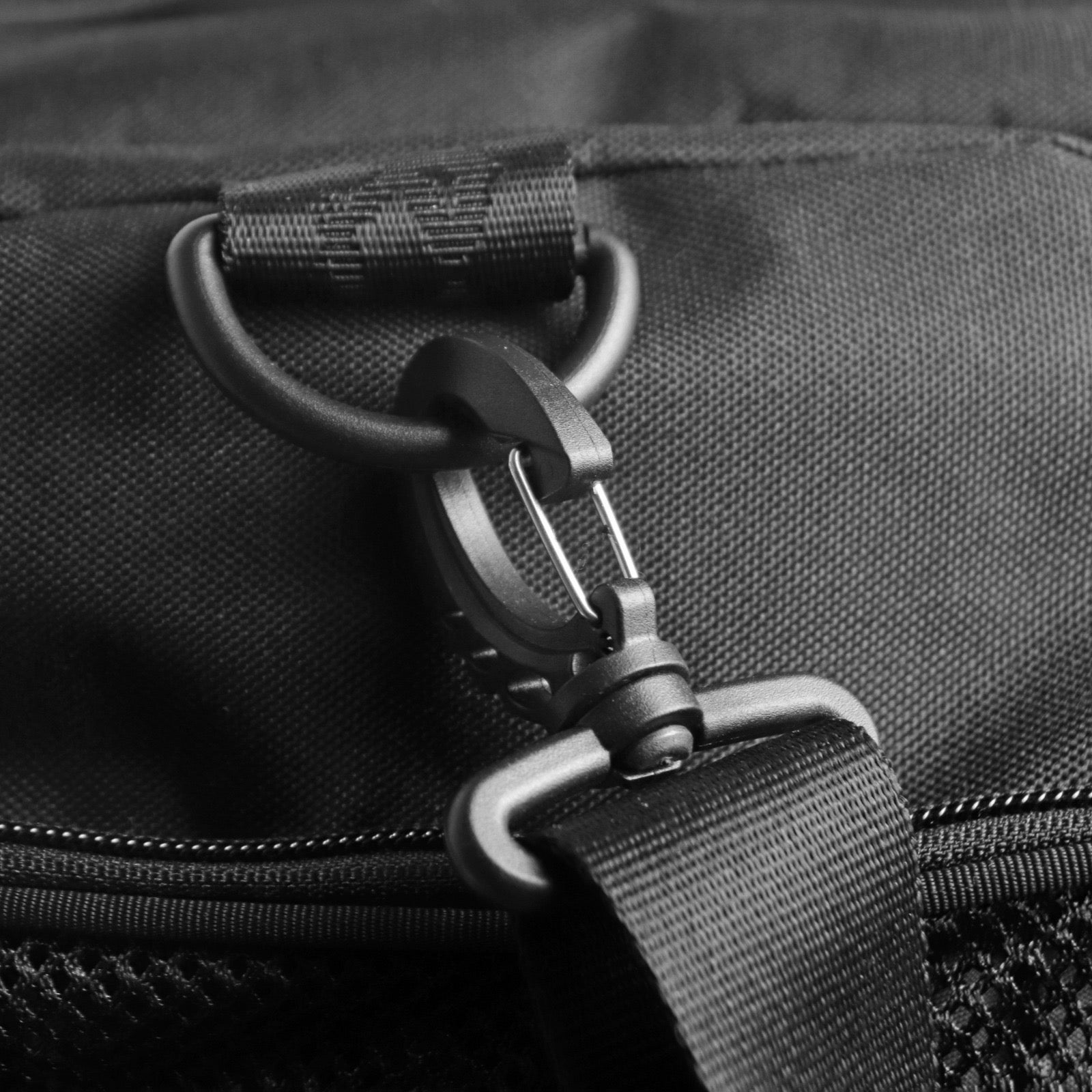 58L black gym bag with padded shoulder strap with hook | Hustlers Only PK