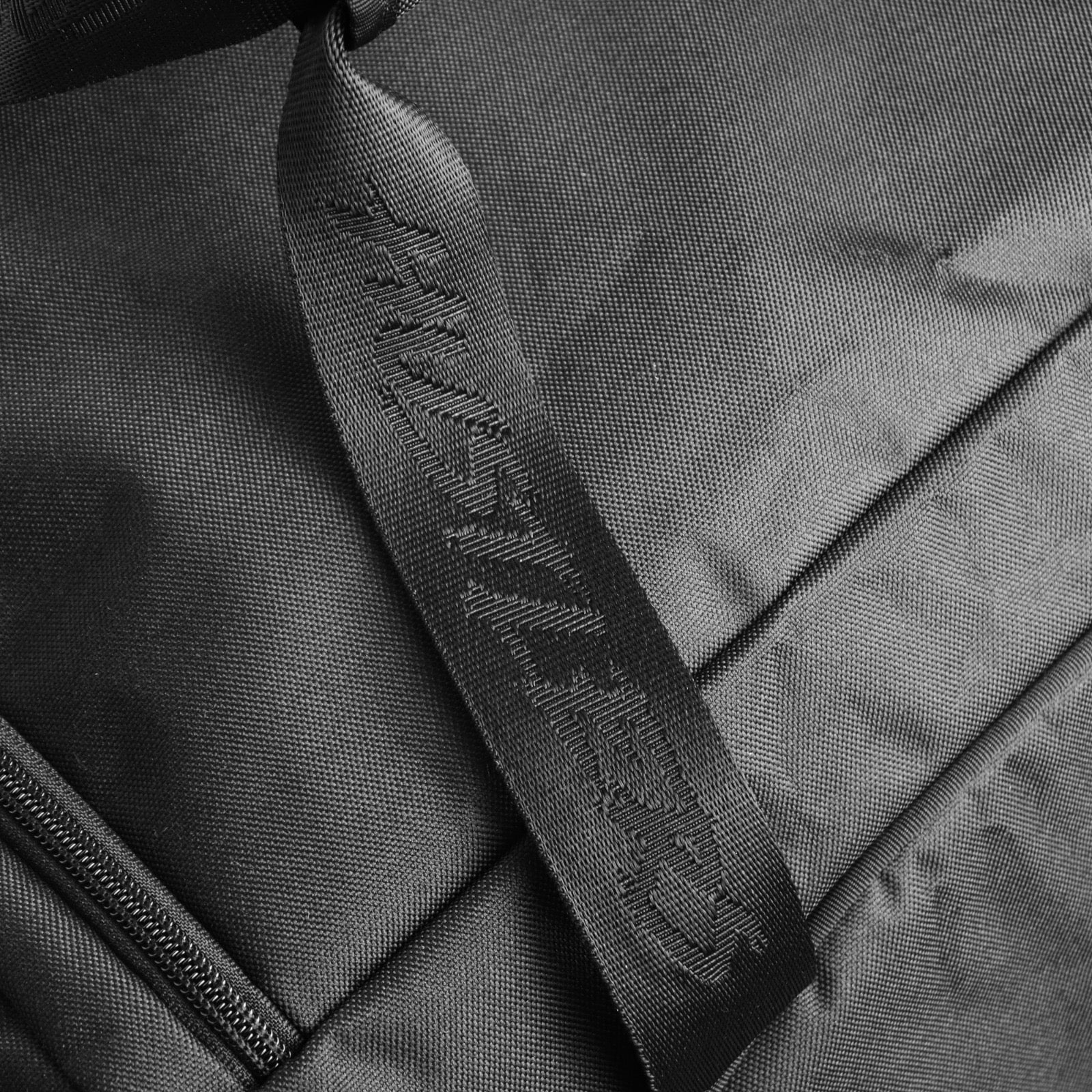 Durable black polyester duffel bag for workouts | Hustlers Only PK