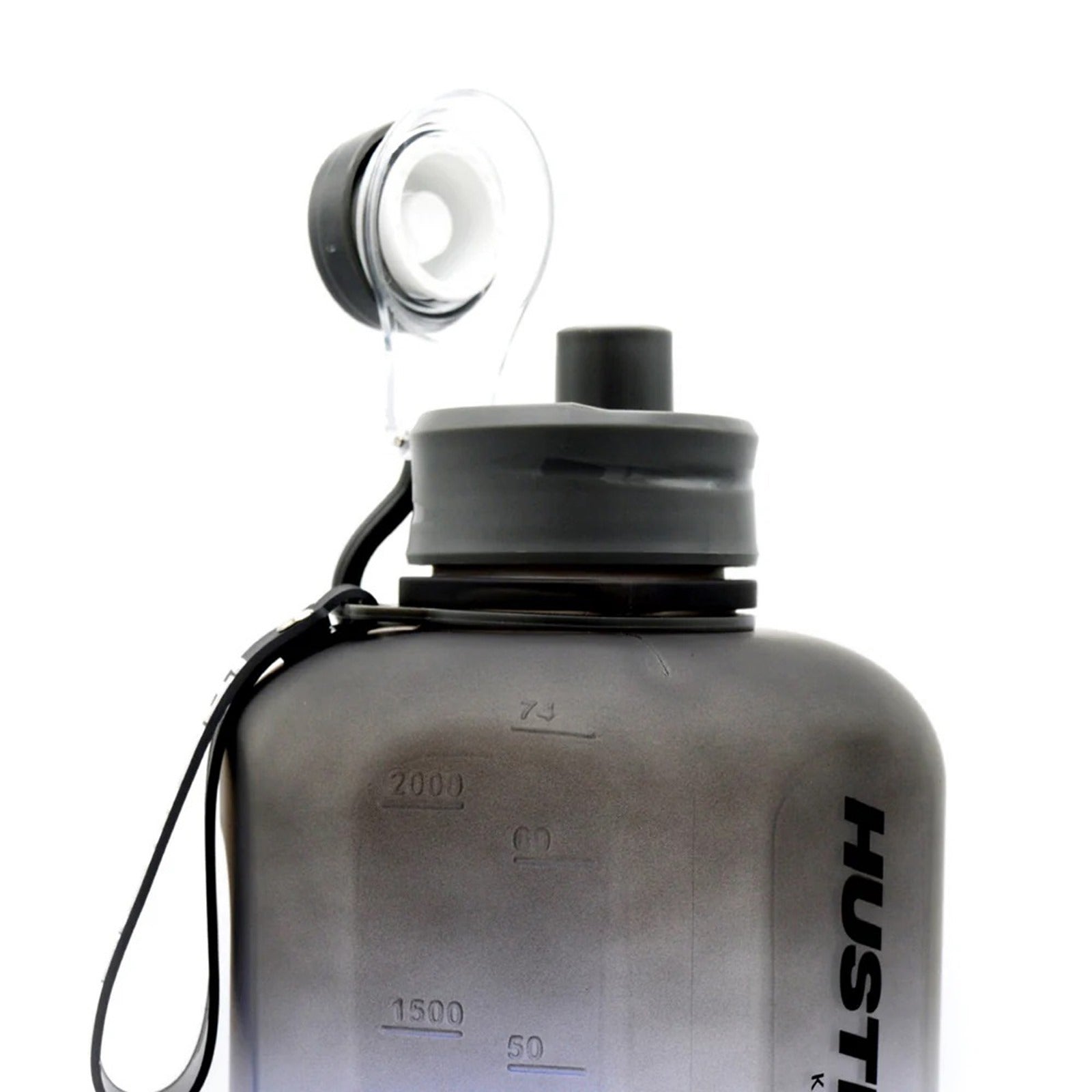Eco-Friendly Black Blue Gradient Water Bottle with Nylon Strap | Hustlers Only PK