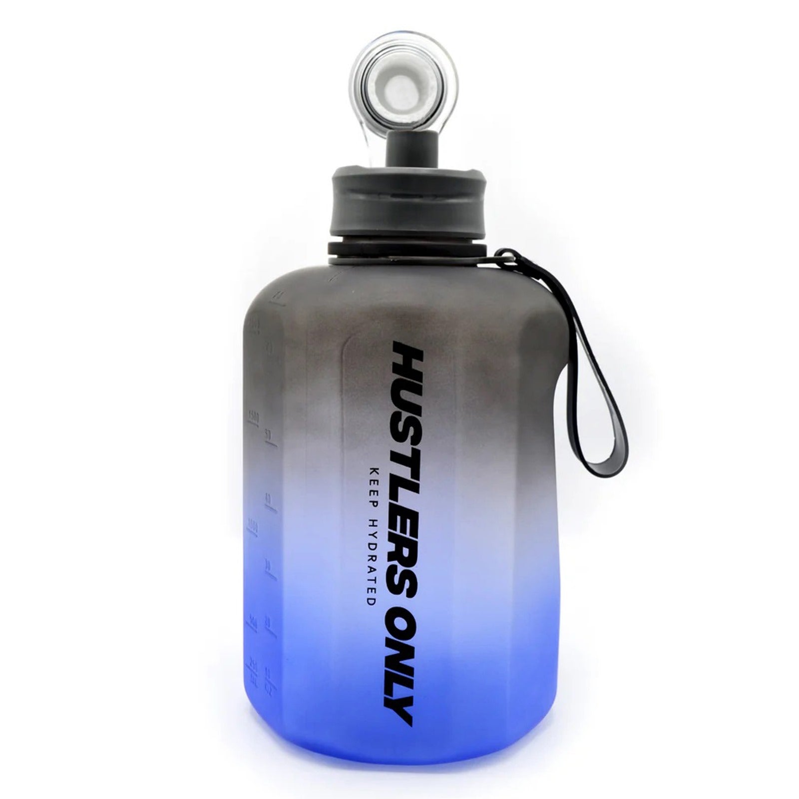 Leakproof 2.2 Litre Hydration Bottle with Straw in Black Blue | Hustlers Only PK