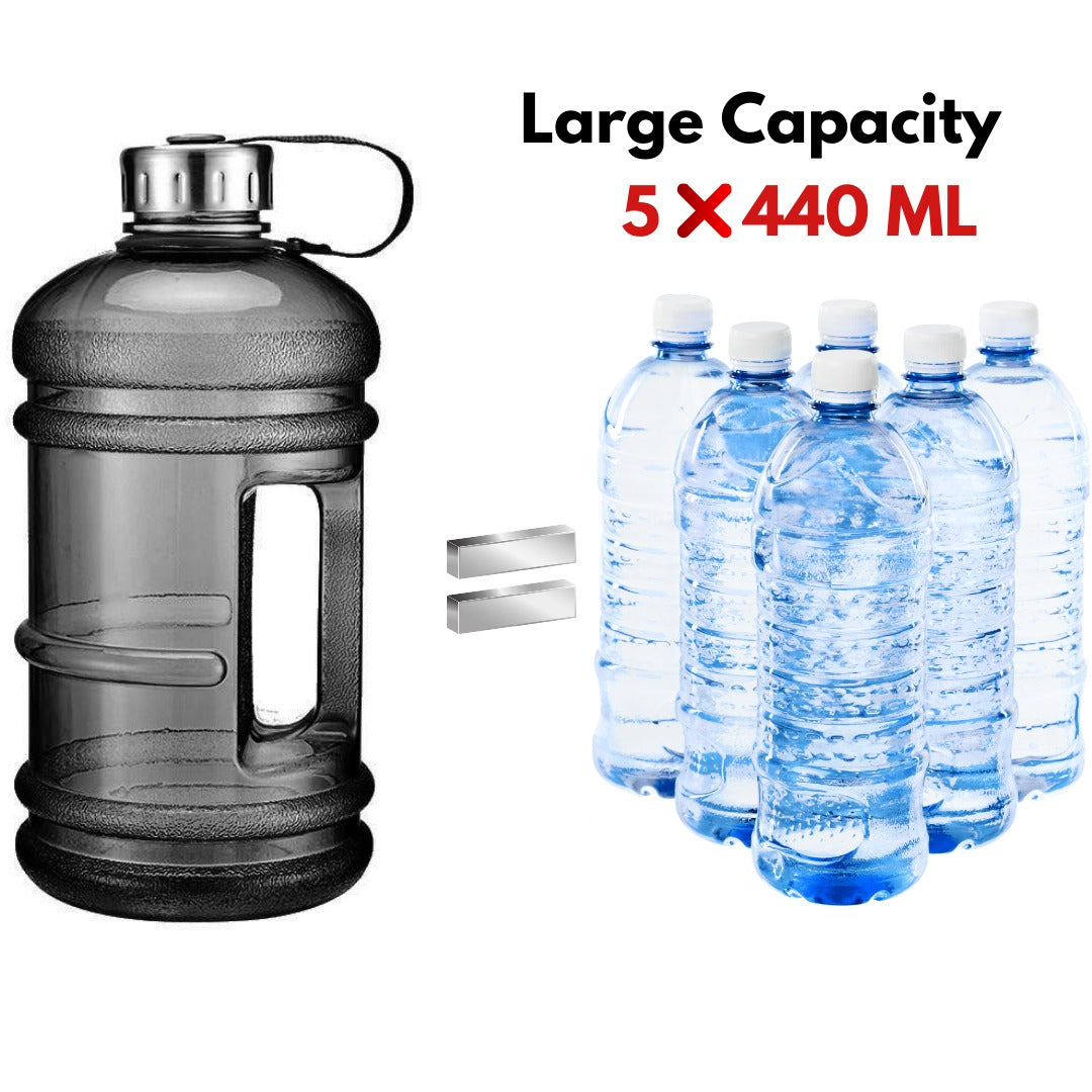 Hlaf Gallon Grey Water Bottle For Workout | HustlersOnlyPK