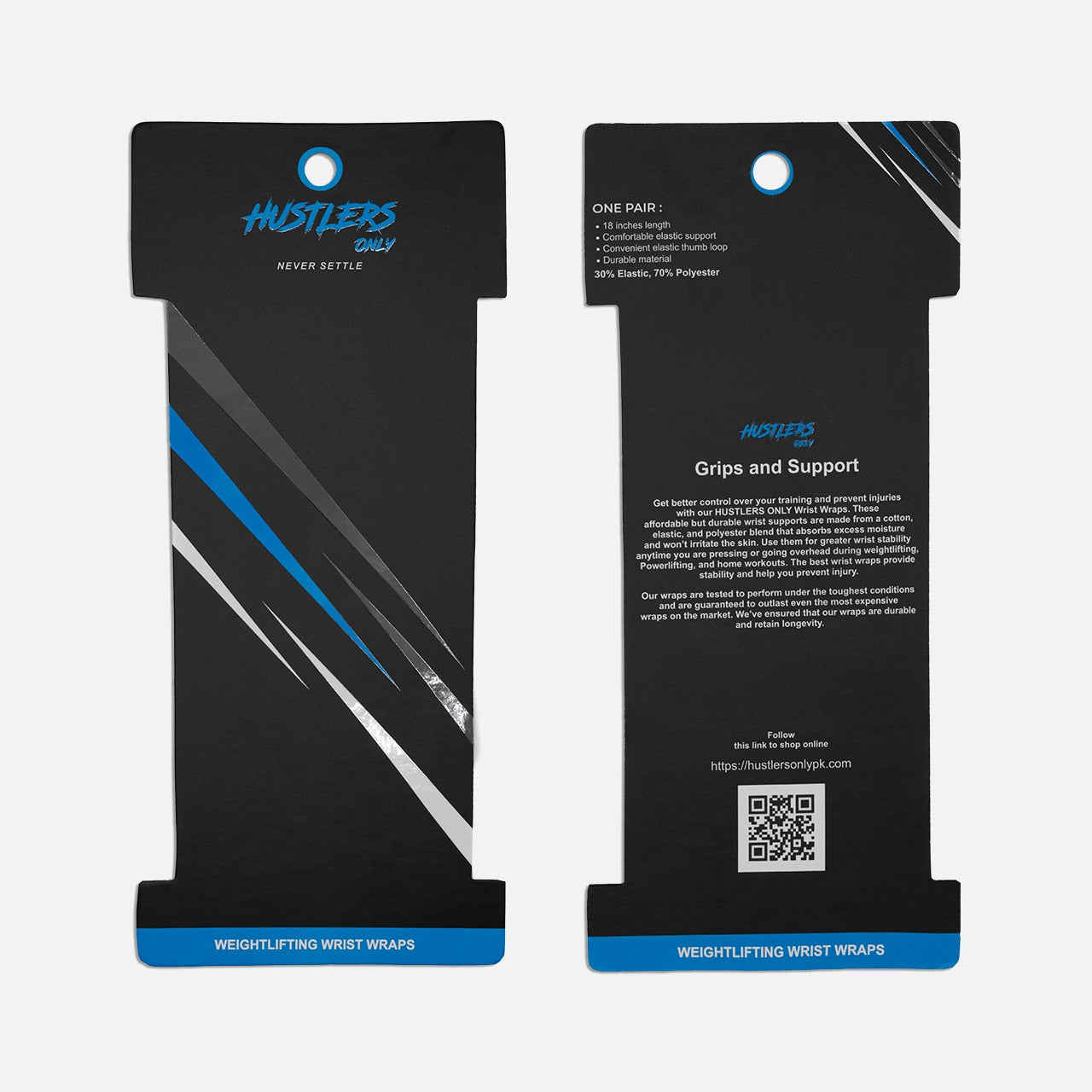 Blue Stripes Wrist Wraps For Weightlifting | HustlersOnlyPK