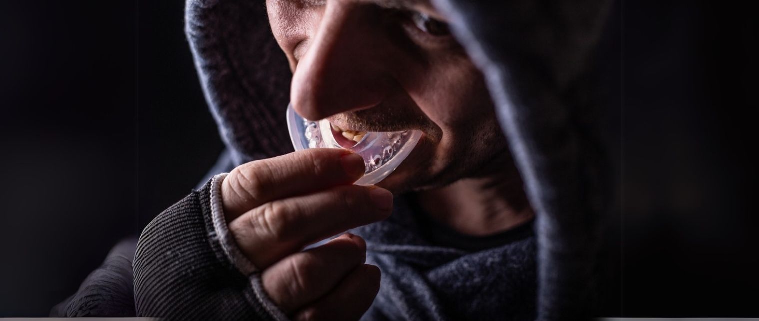 Man Wearing Mouthguard for Boxing | Hustlers Only PK