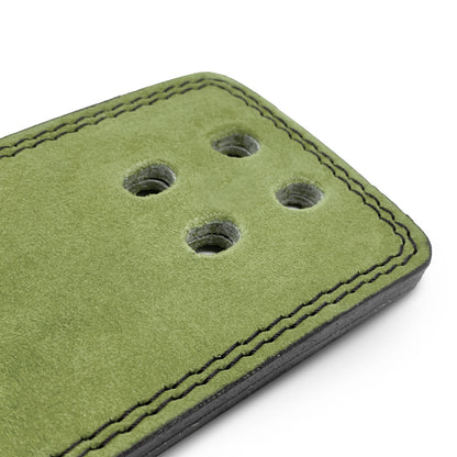 10mm Suede Leather Lever Belt - Green