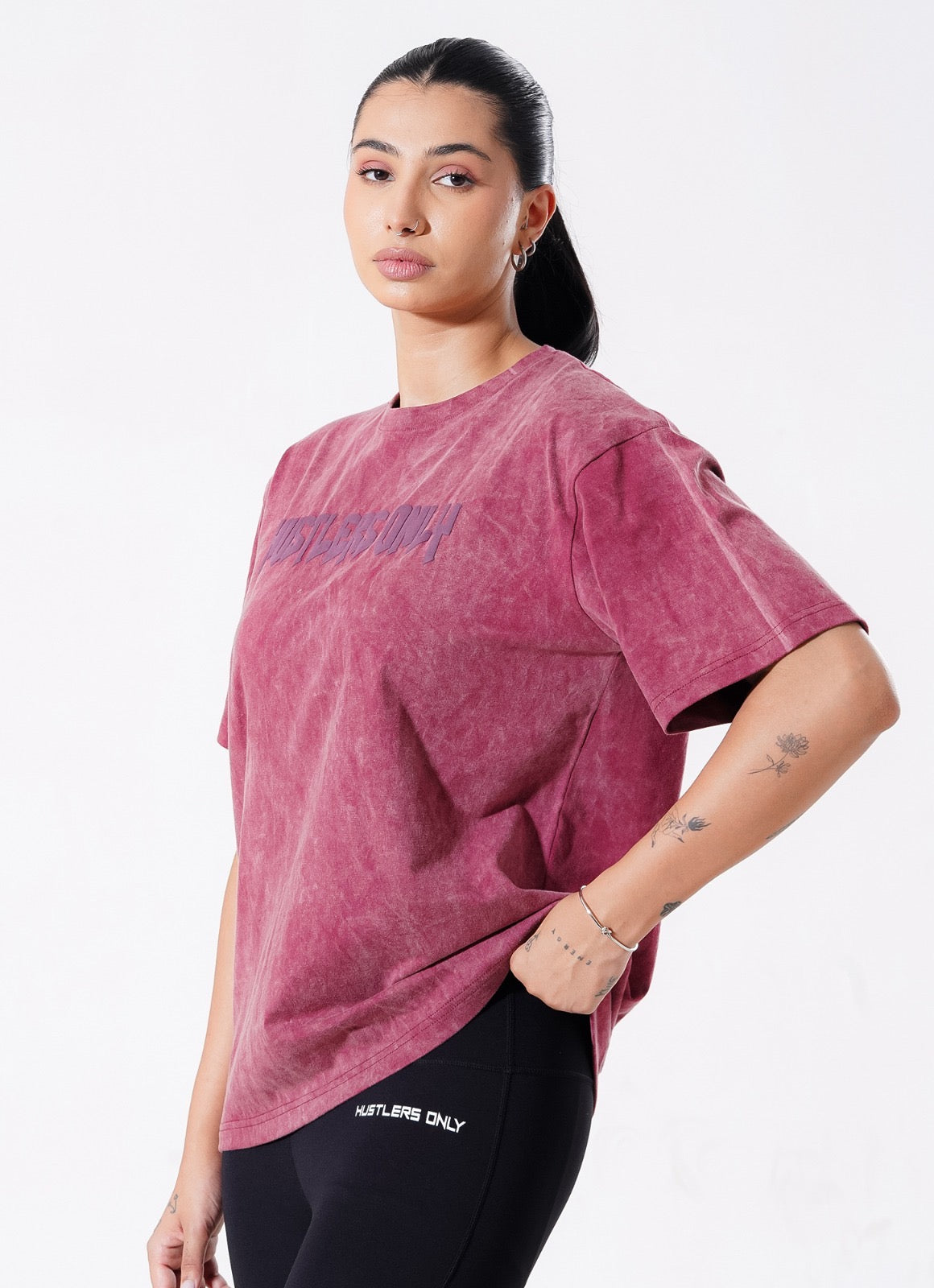 Drippy Acid Wash Tshirt - Maroon