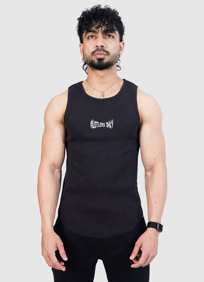 Ribbed Tank - Jet Black