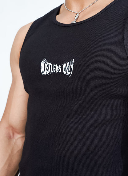 Ribbed Tank - Jet Black