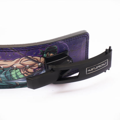 10mm Leather Weightlifting Belt with Luffy Design with lever buckle | Hustlers Only PK