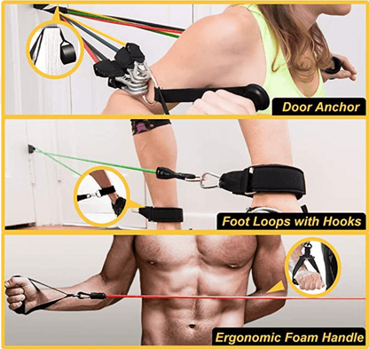 11 Pieces Resistance Band Set | HustlersOnlyPk