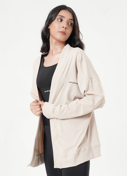 Ribbed Cardigan - Beige