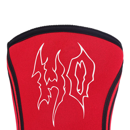 7mm Metal Knee Sleeves - Red