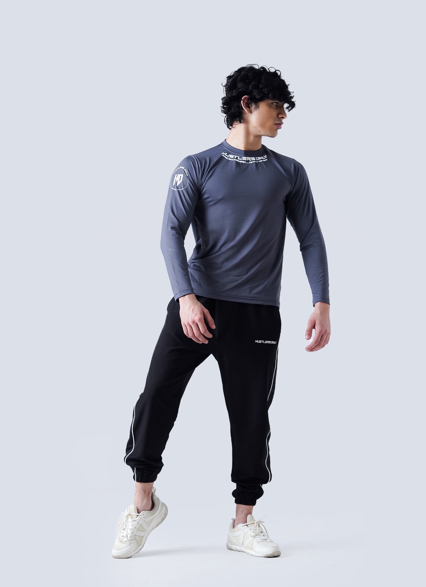 Powerlifting Full Sleeves Shirt - Steel Grey