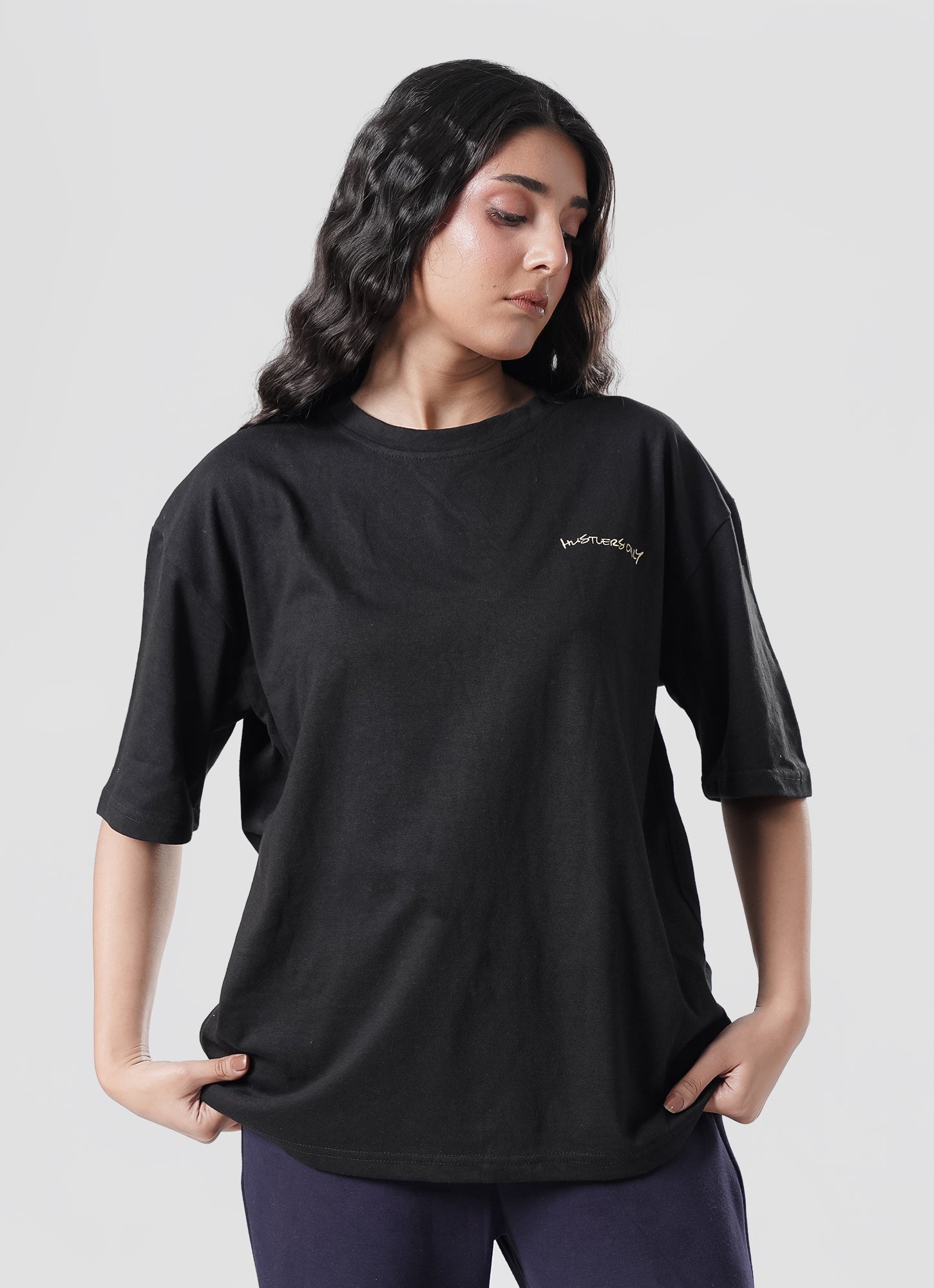 Graffiti Oversized T-Shirt - Black