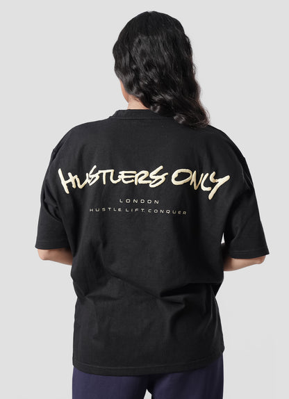 Graffiti Oversized T-Shirt - Black